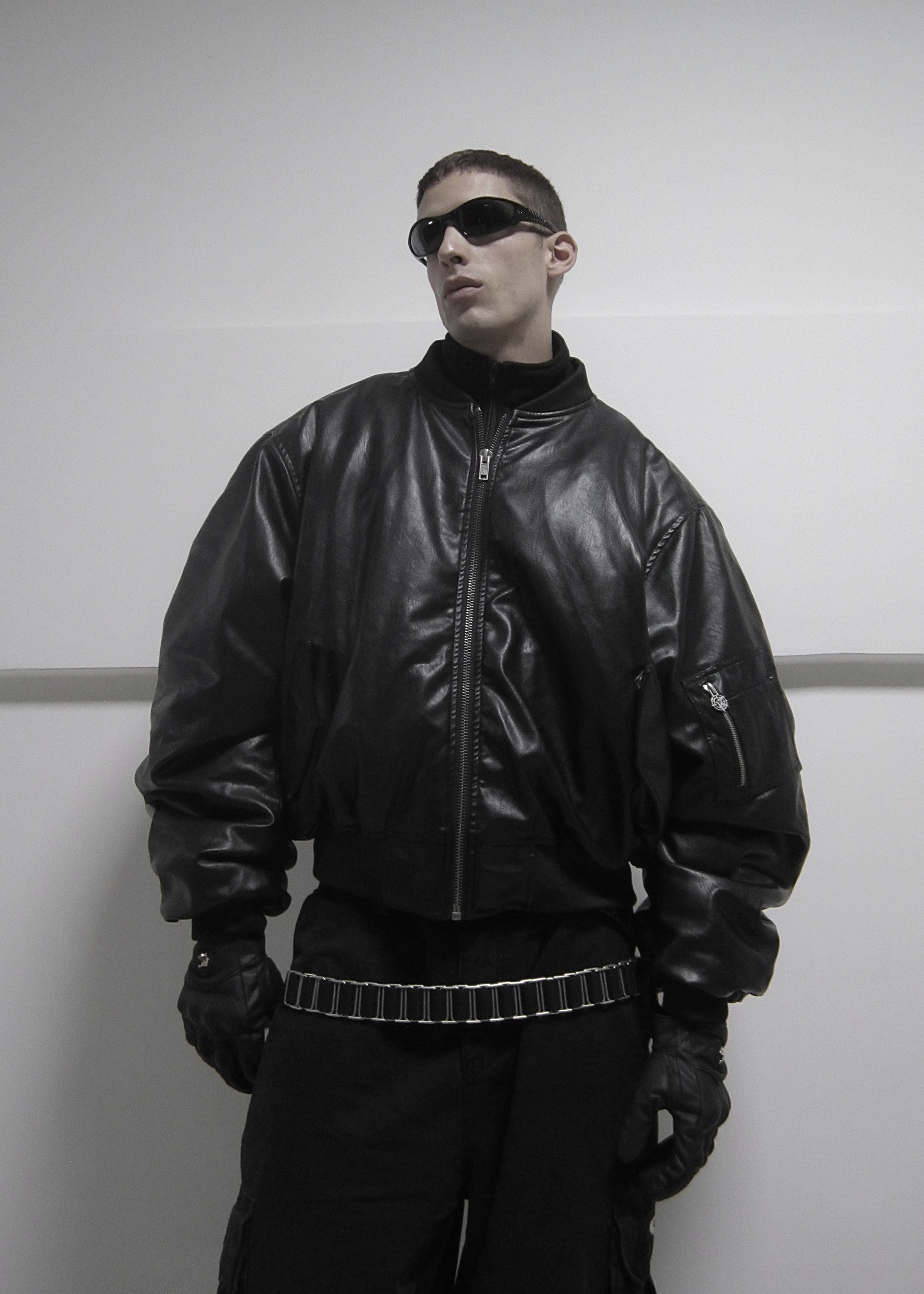 Кожаный бомбер «OPG» - 6