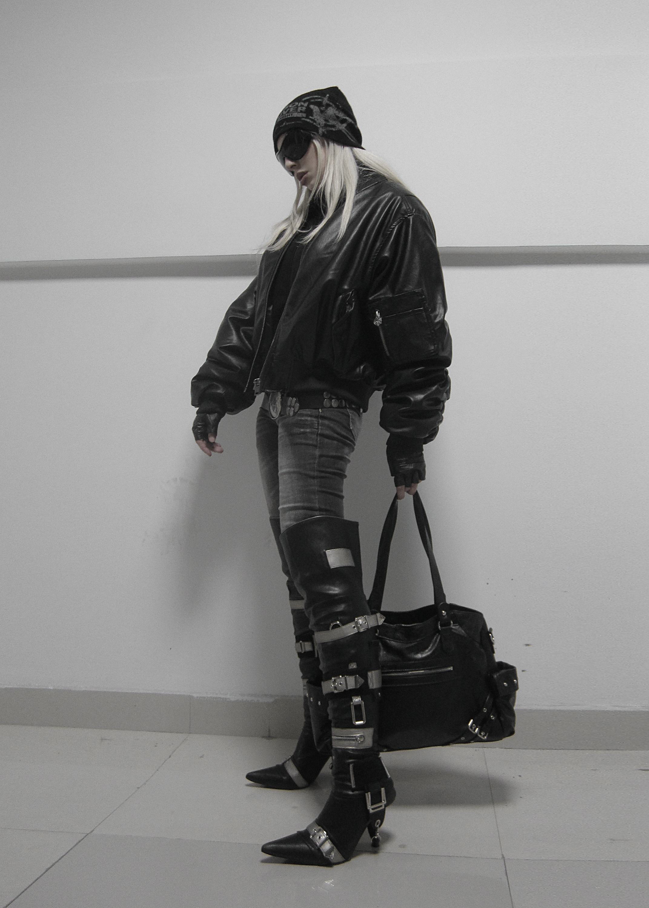 Кожаный бомбер «OPG» - 7