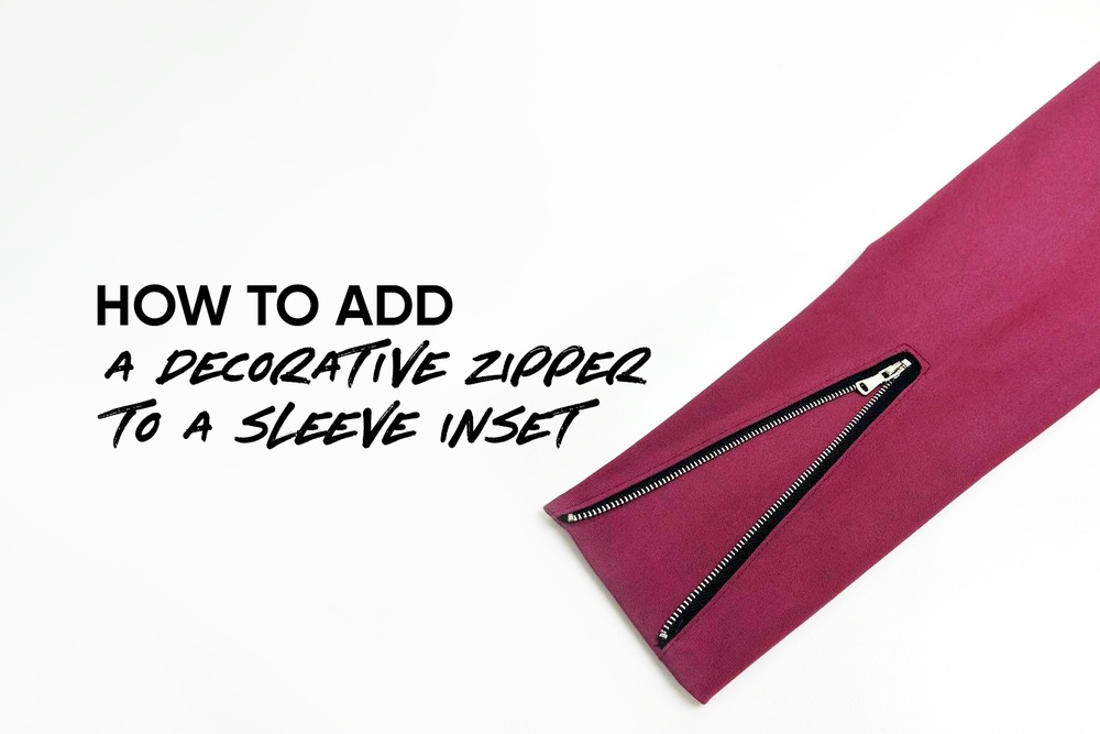 How to add a decorative zipper to a sleeve inset