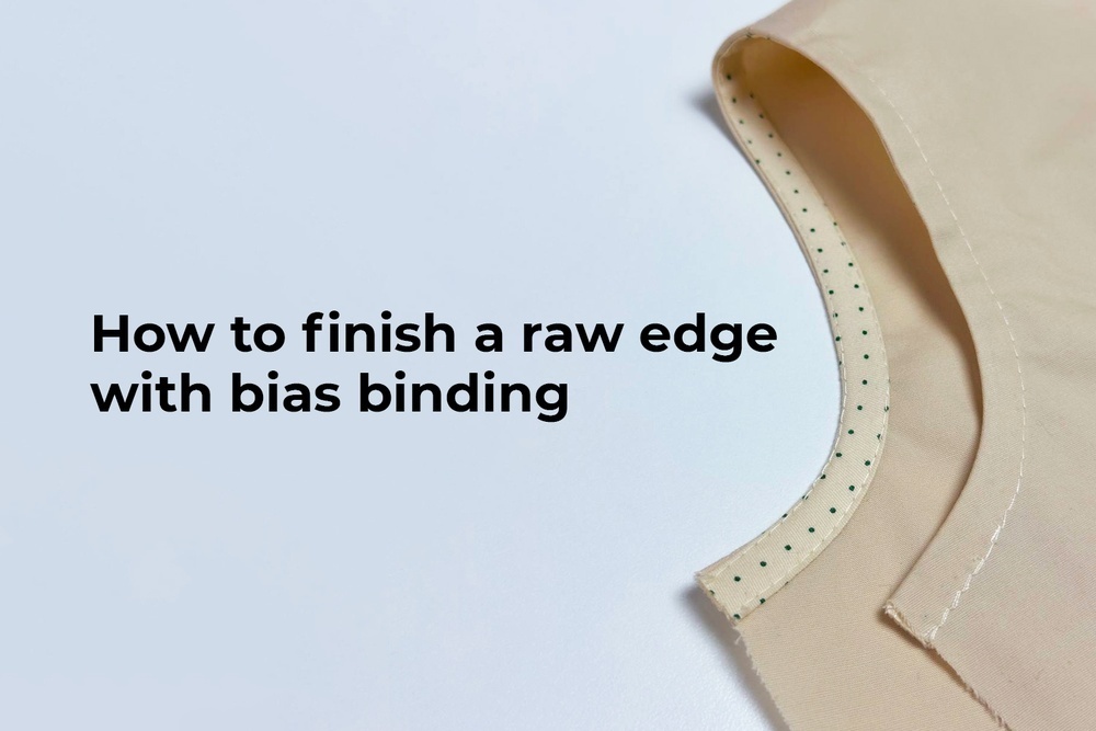 How to finish a raw edge with bias binding