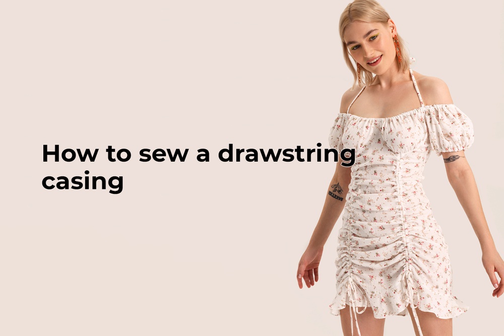How to sew a drawstring casing