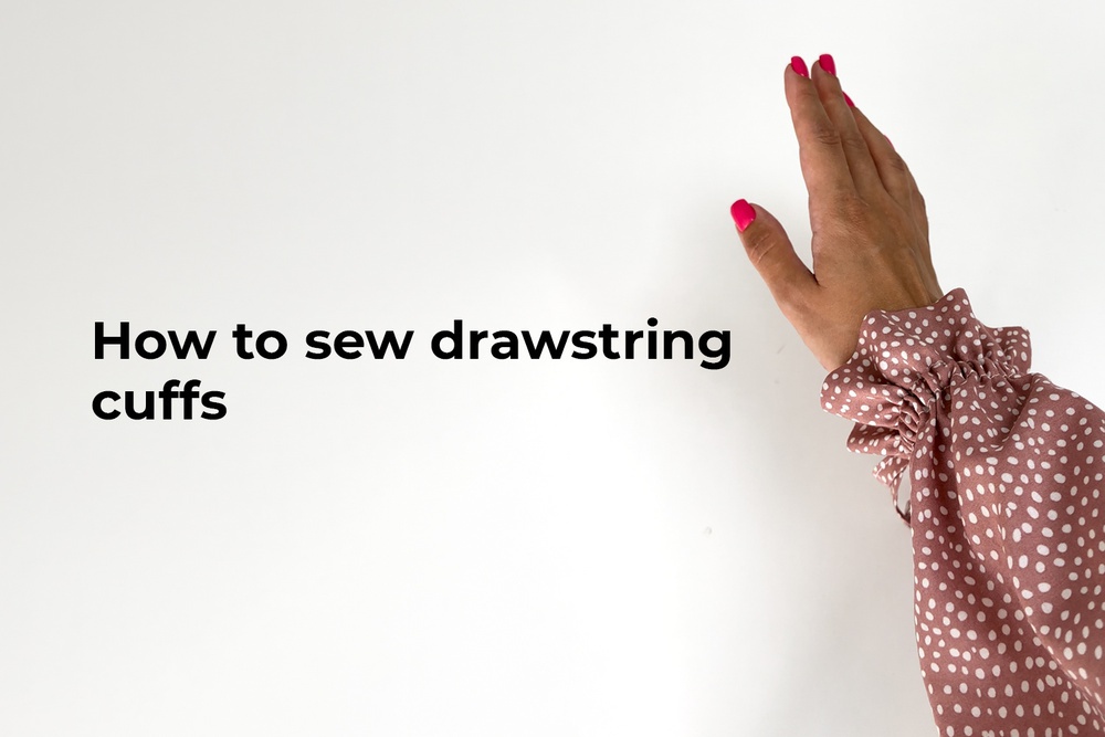 How to sew drawstring cuffs