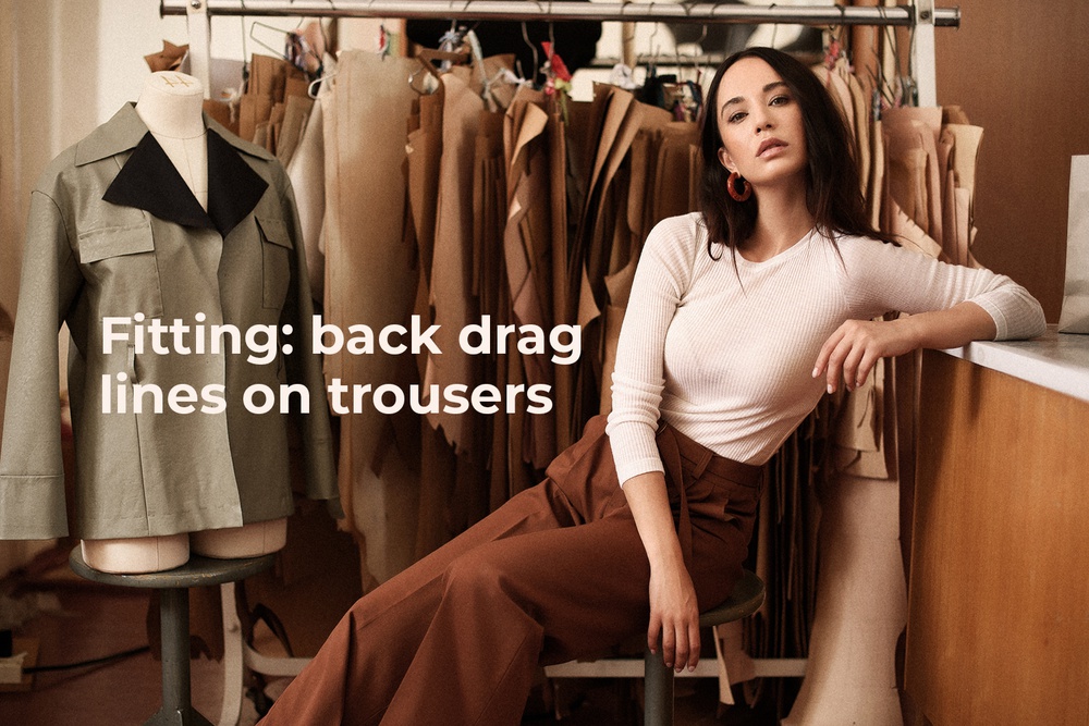Fitting: back drag lines on trousers