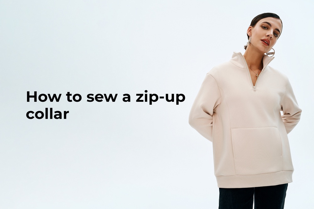 How to sew a zip-up collar
