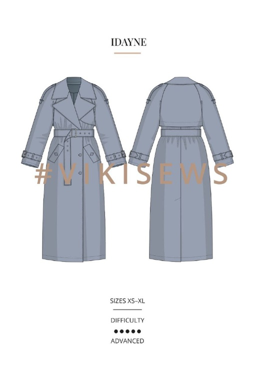 Idayne trench coat sewing marafon