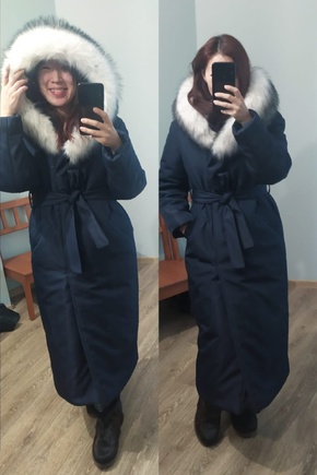 теплый зимний пуховик