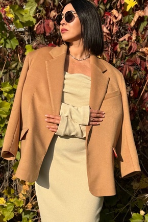 Пальто по выкройке жакета