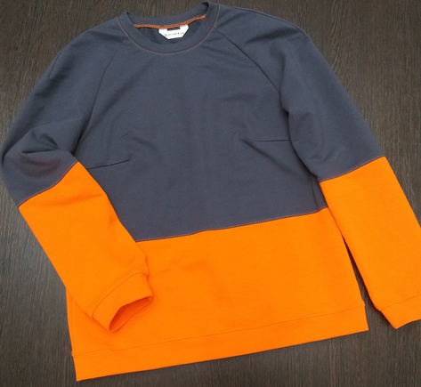 Комбинированный джемпер. Отличная выкройка