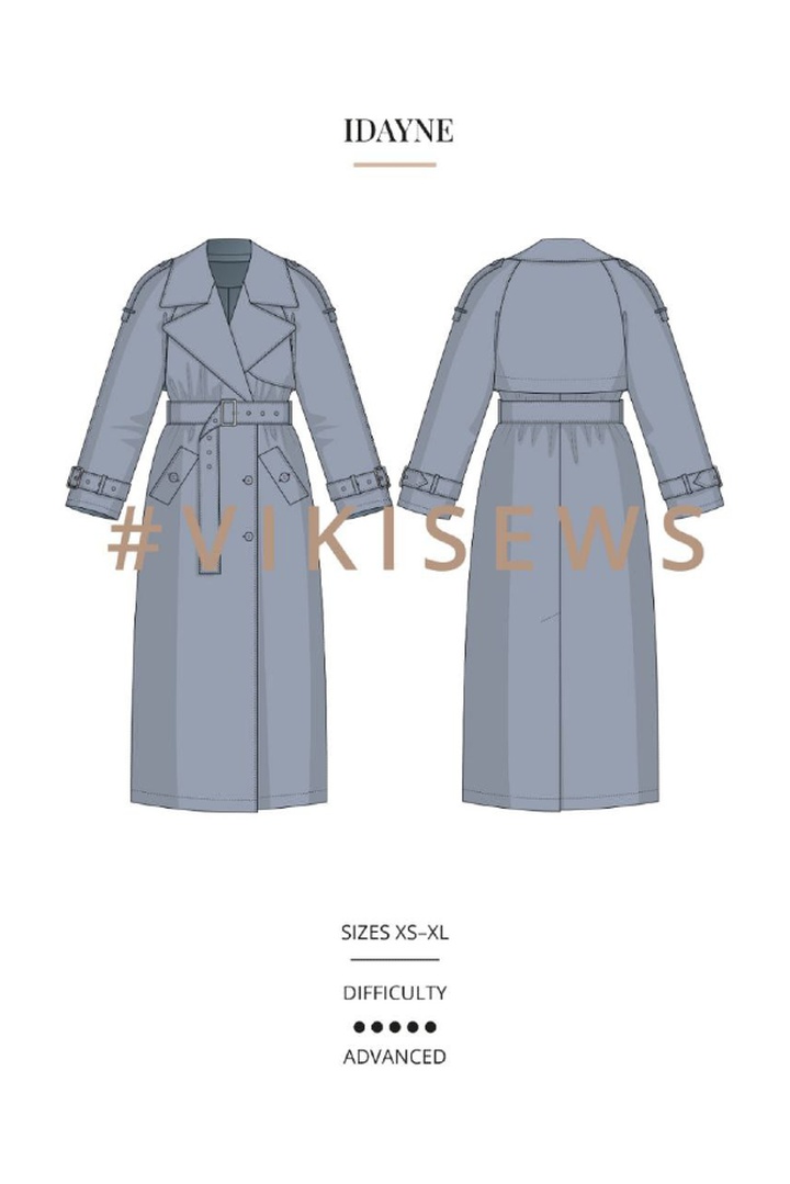 Idayne trench coat sewing marafon