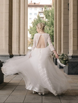 Отличная юбка для свадебного платья!