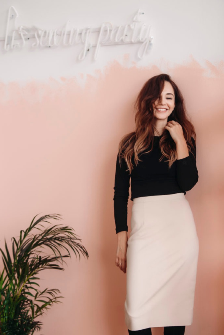 Технология пошива юбки-карандаш на подкладке со шлицей