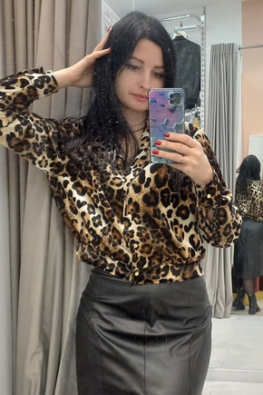 Блузка Дженна из леопардового принта.
