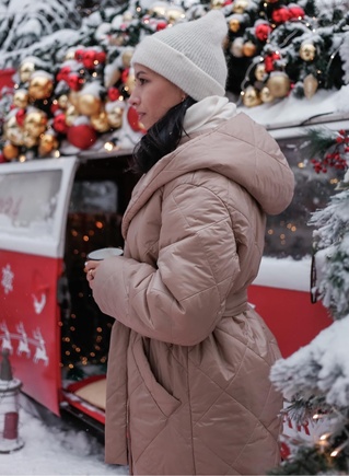 Пальто из готовой стежки