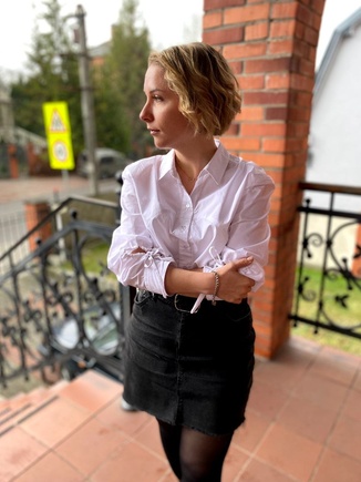 Не классическая белая рубашка