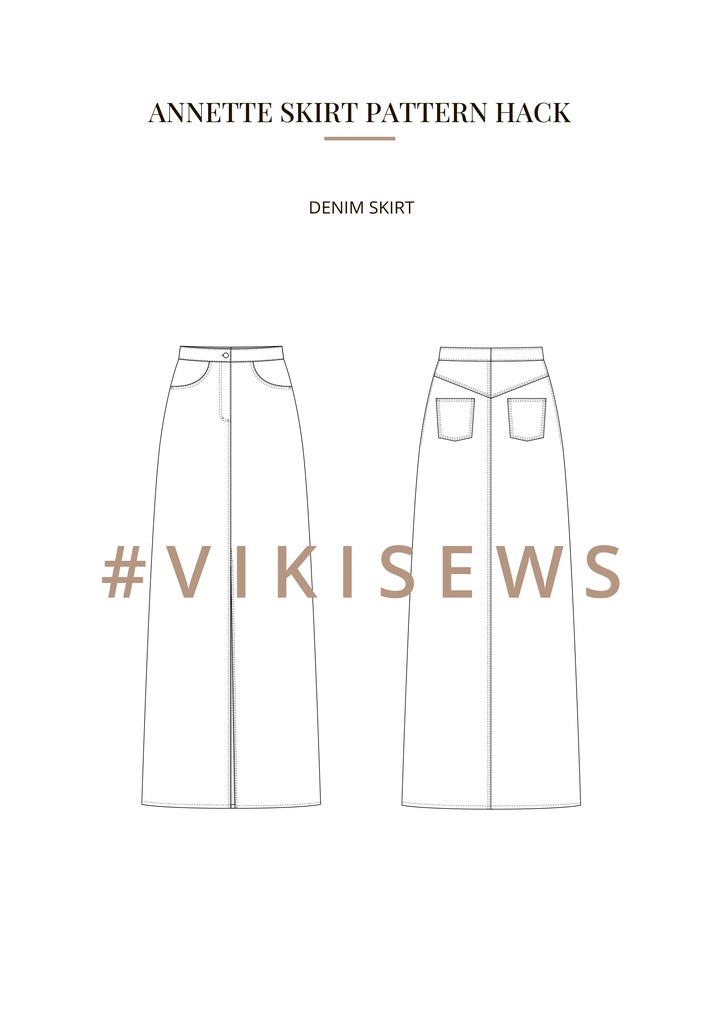 Annette skirt pattern hacking guide
