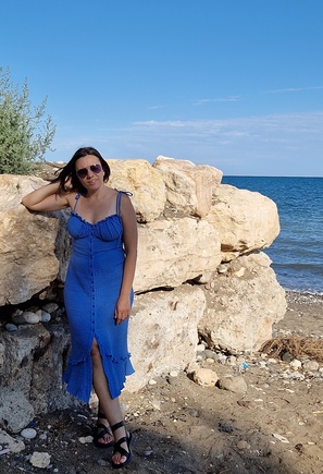 Платье цвета Akdeniz