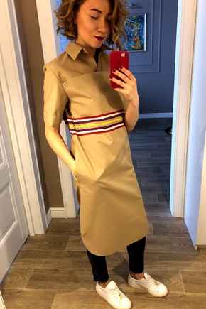 Платье-плащ из ткани Burberry