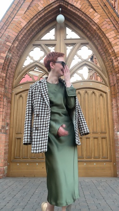 Полупальто в лапку