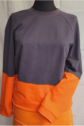 Комбинированный джемпер. Отличная выкройка