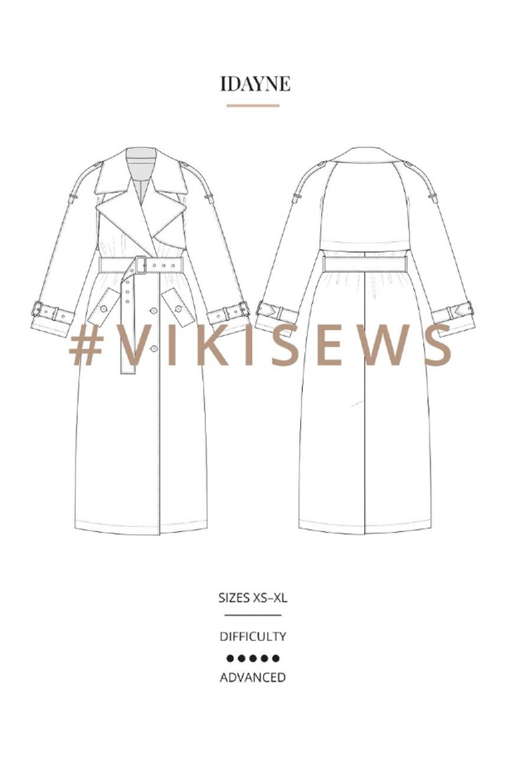 Idayne trench coat sewing marafon