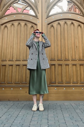 Полупальто в лапку