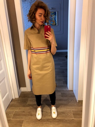 Платье-плащ из ткани Burberry