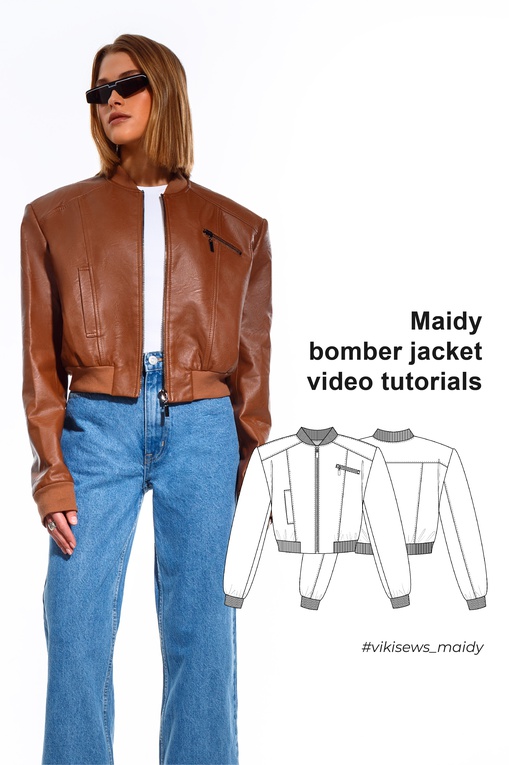 Maidy bomber jacket video tutorials