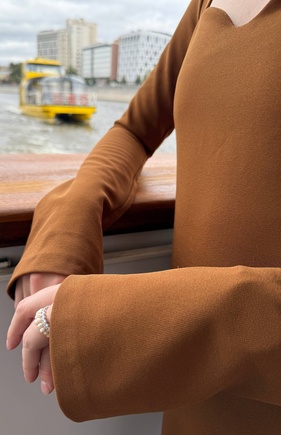 Вкусное платье корица