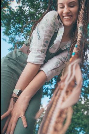 Летняя рубашка из льна.