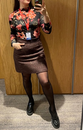 Юбка из твида а-ля шанель