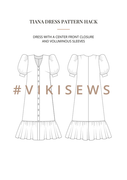 Tiana dress pattern hacking guide