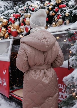 Пальто из готовой стежки