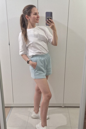 шорты из рибаны с перфорацией