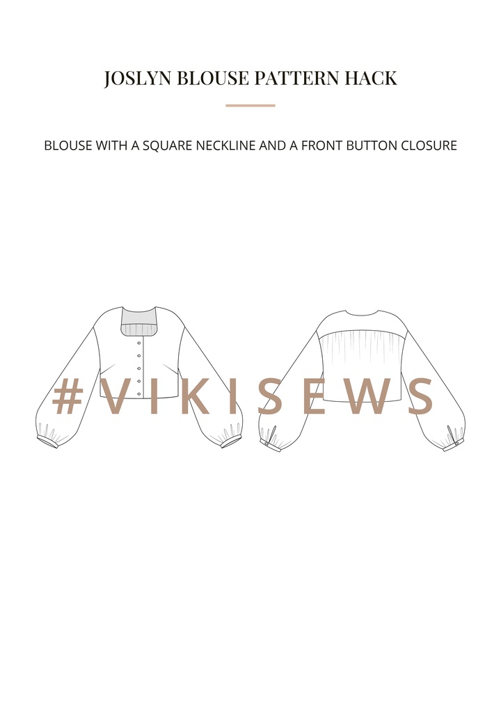 Joslyn blouse pattern hacking guide
