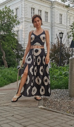 Платье, превращенное в костюм тройку