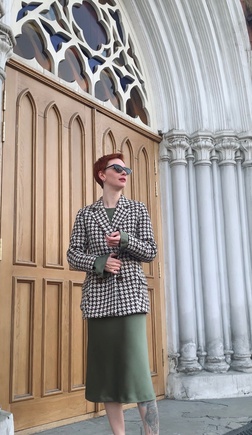 Полупальто в лапку