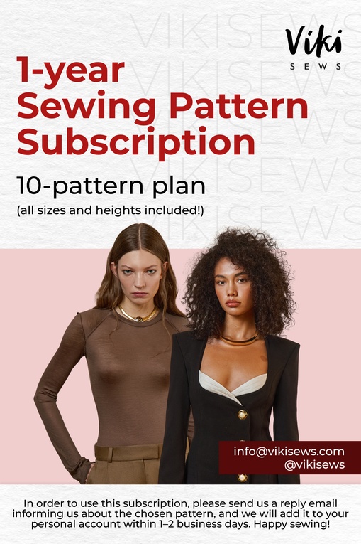 Sewing pattern subscription: 10 patterns