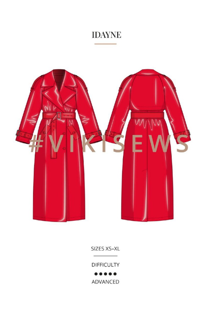 Idayne trench coat sewing marafon