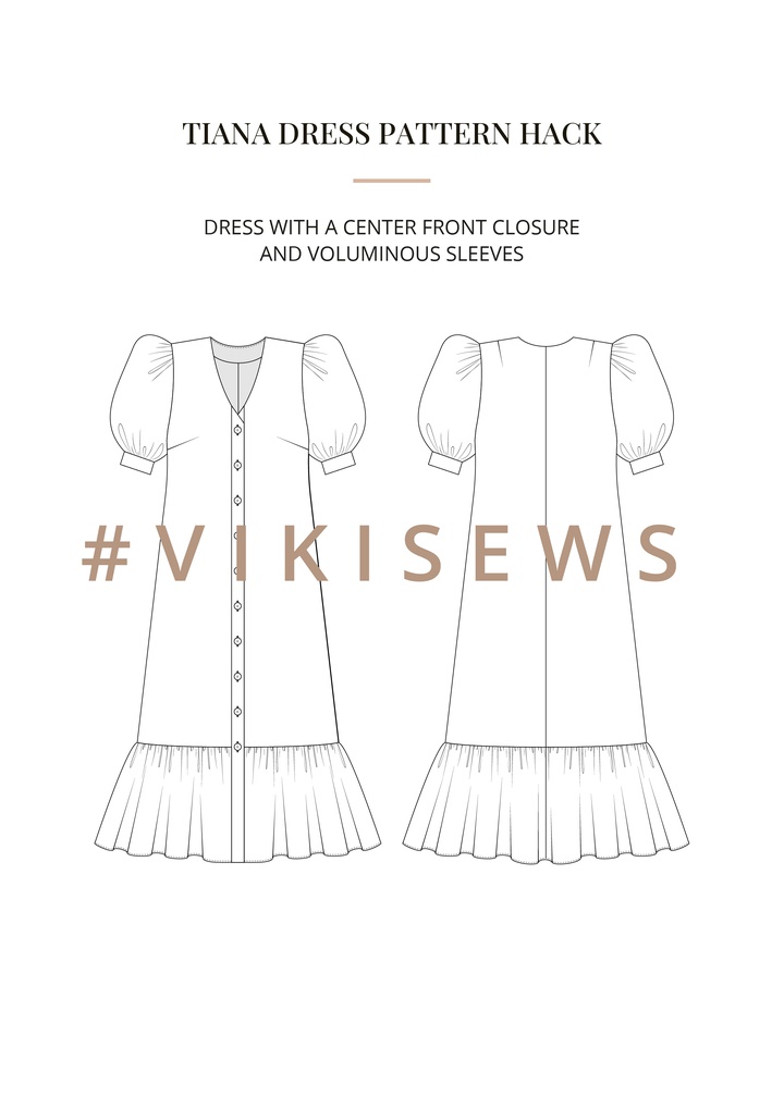 Tiana dress pattern hacking guide
