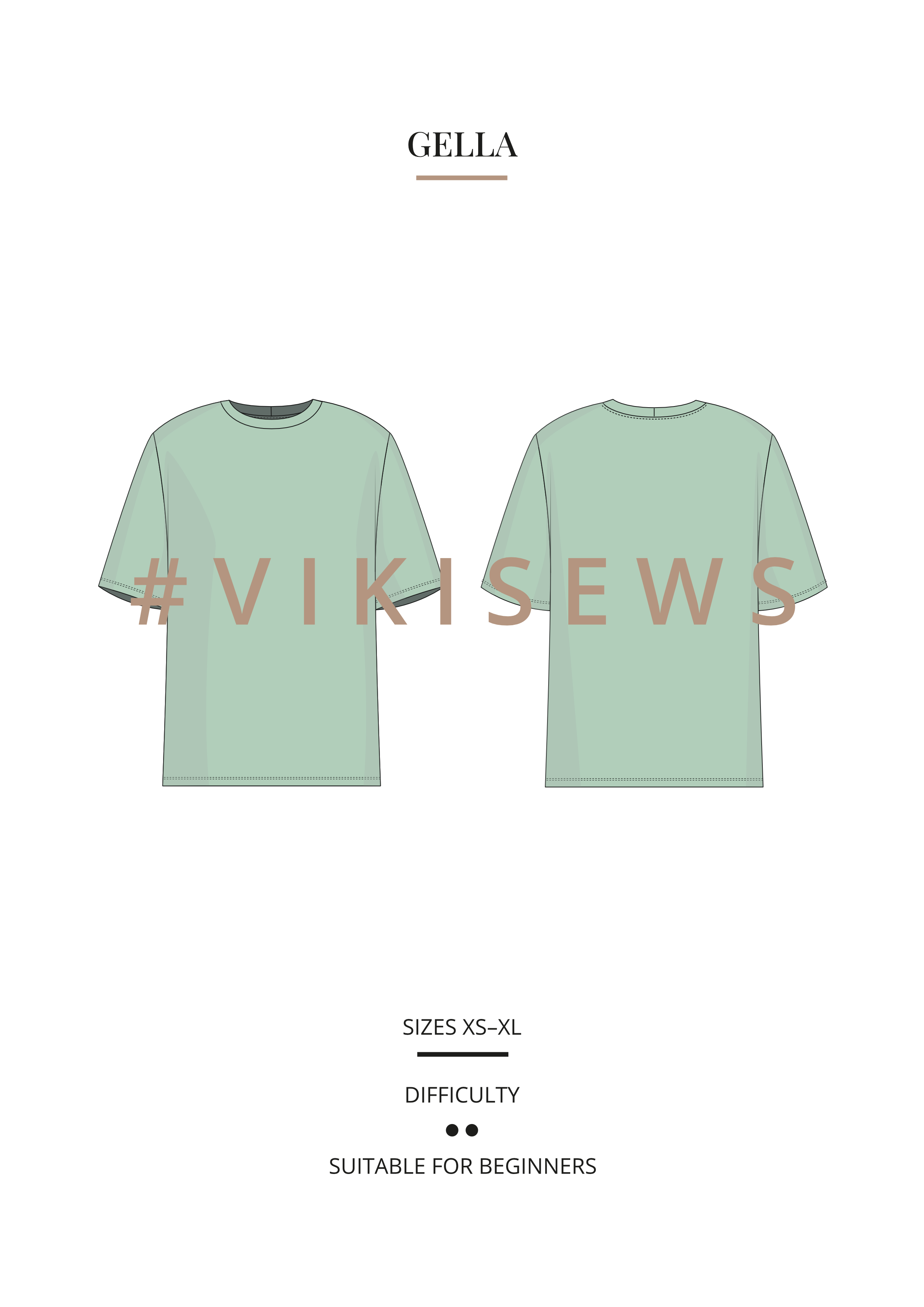 Ida victoria Naaipatroon Wikkeljurk Wivi Wrap Dress | XS-4XL