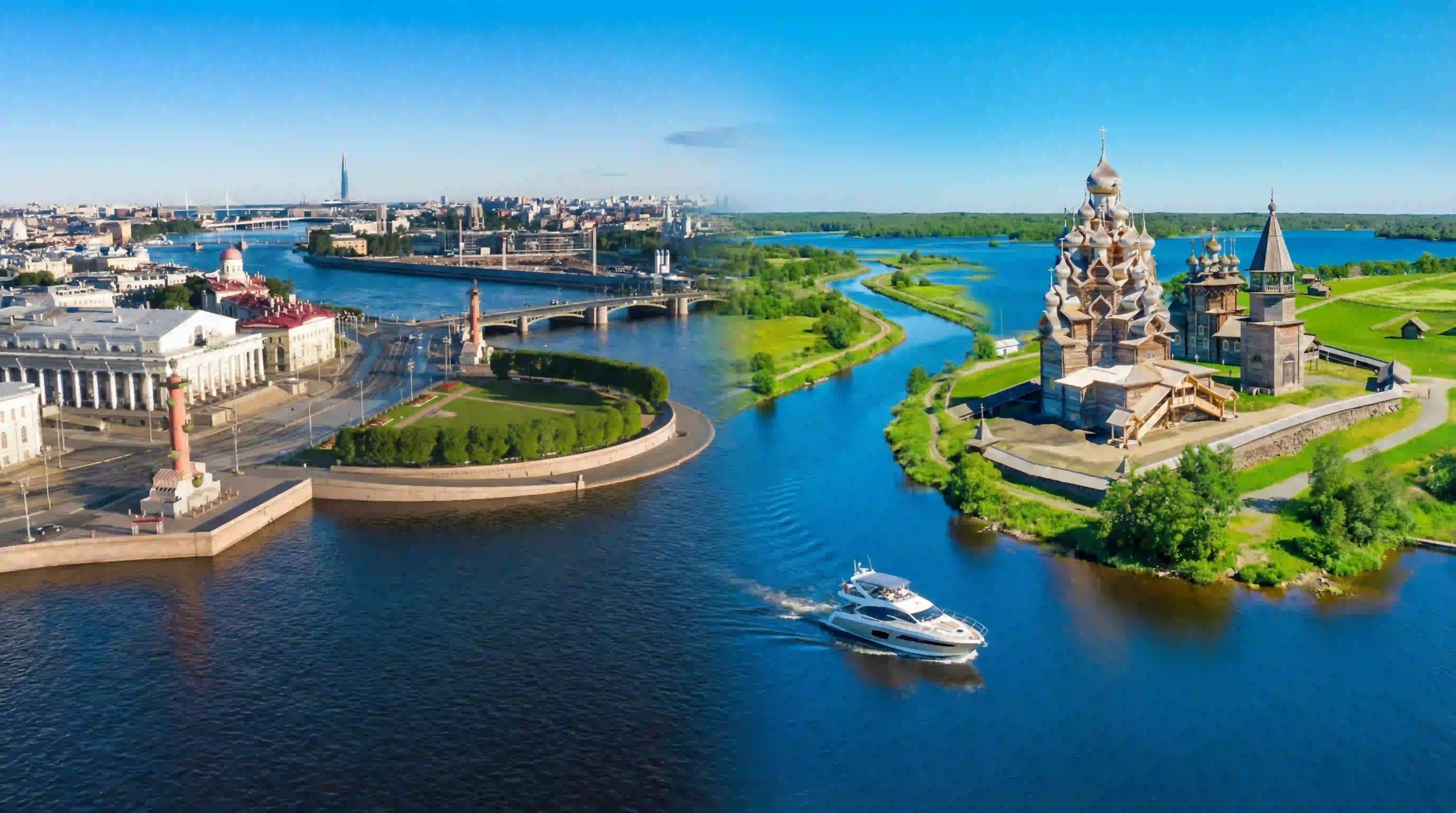 Круиз на яхте Санкт-Петербург - остров Кижи