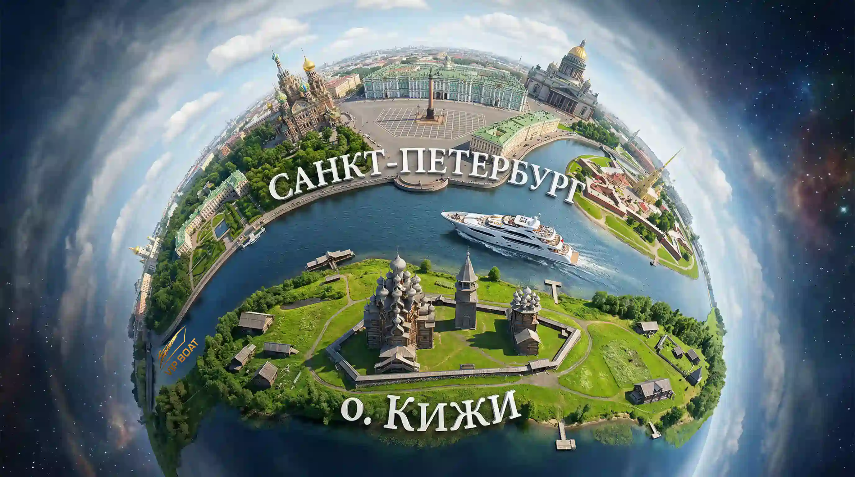 Круиз на яхте Санкт-Петербург - остров Кижи