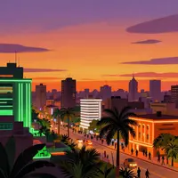 Afrykański krajobraz miejski