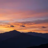 Pôr do sol na montanha