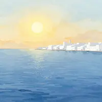 Минималистичный прибрежный город