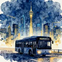 Arte moderna di autobus