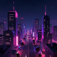 Paesaggio cyberpunk