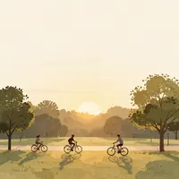 Ilustracje letnich parków