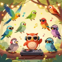 Oiseaux mignons qui dansent