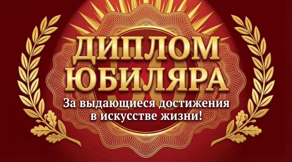 диплом Юбиляра
